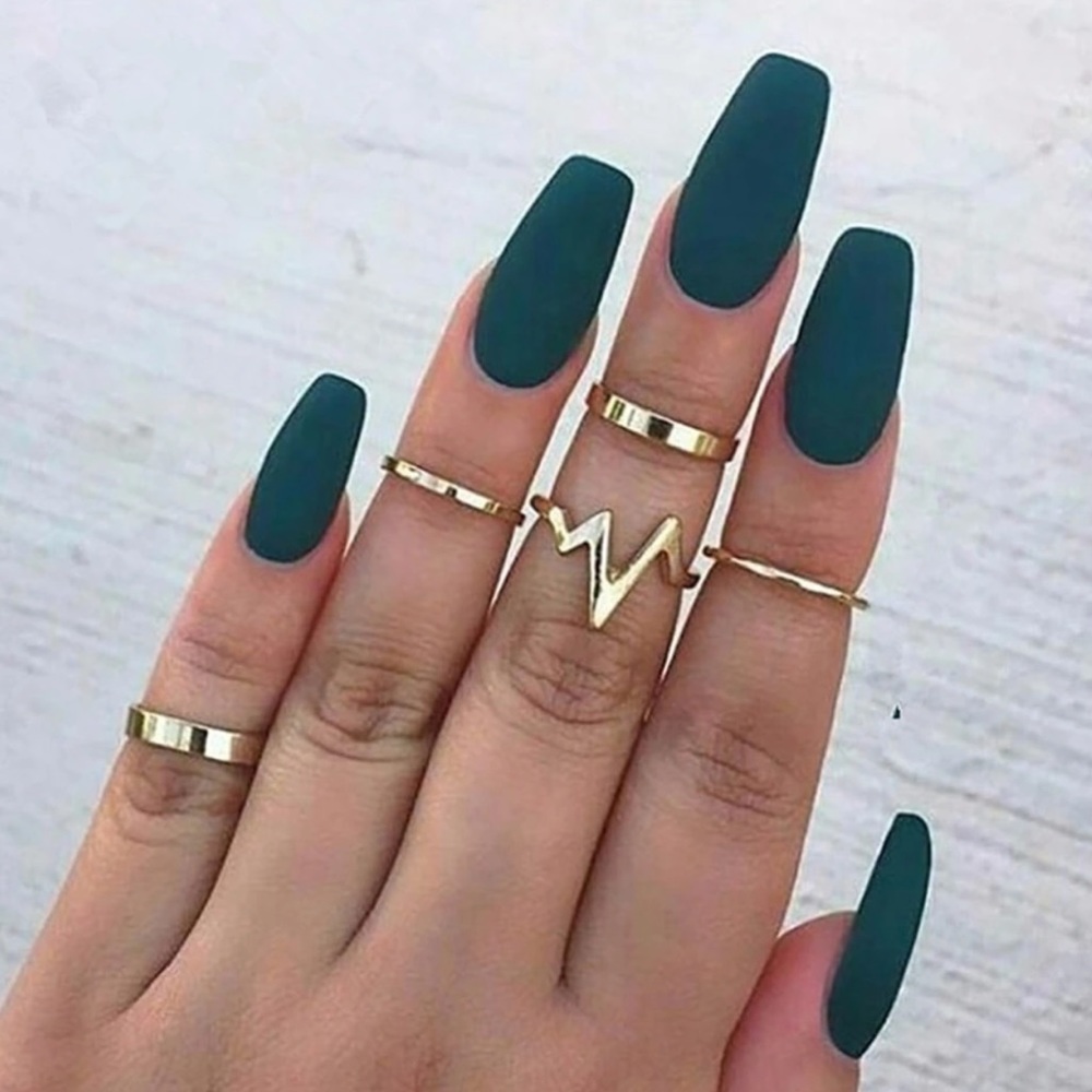 ✨Gold Midi Knuckle Rings Set NWOT✨